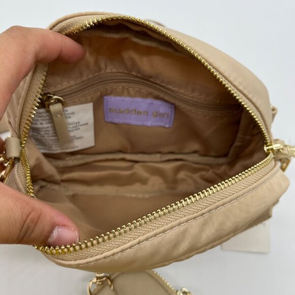 Madden Girl Khaki Amollyn Nylon Convertible Camera Crossbody - Picture 10 of 12